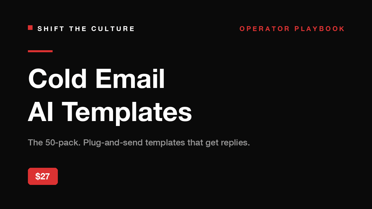 Cold Email AI Templates — 50-Pack — cover